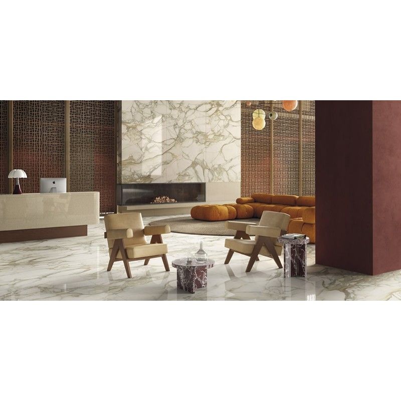 MAXIMUM MARMI 150X75 MAXIMUM CALACATTA DORATO 6mm GLOSSY - Graniti Fiandre MML2596715 GRANITI FIANDRE - 1