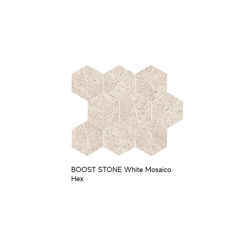 BOOST STONE White Mosaique Hex 25,28,5    - Atlas Concorde A67I CERAMICHE ATLAS CONCORDE - 1
