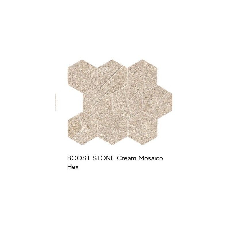 BOOST STONE Cream Mosaique Hex 25,28,5    - Atlas Concorde A7CV CERAMICHE ATLAS CONCORDE - 1