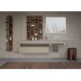 Bathroom cabinet Composition JEY 200cm Lacquered soft-touch Cenere - AZZURRA  Arredobagno AZZURRA GROUP - 1