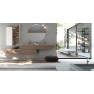 Badezimmerschrank Komposition LIME 1.0 180cm Nobilitato Noce Canaletto Naturale  - AZZURRA  Arredobagno AZZURRA GROUP - 1