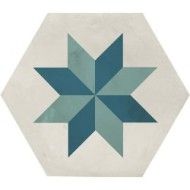 TERRA.ART STELLA OCEANO/CIELO ESAGONA  25x21,6 -Marca Corona  I414 CERAMICHE MARCA CORONA  - 1