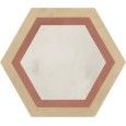 TERRA.ART CORNICE TRAMONTO/CREMA ESAGONA  25x21,6 -Marca Corona  I427 CERAMICHE MARCA CORONA  - 1