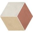TERRA.ART CUBO TRAMONTO/CREMA ESAGONA  25x21,6 -Marca Corona  I423 CERAMICHE MARCA CORONA  - 1