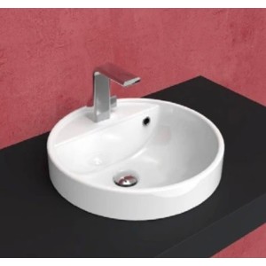 LAVABO TWIN SET 52 BIANCO MONOFORO INCASSO - Ceramica Flaminia  CERAMICA FLAMINIA - 1