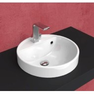 TWIN SET 52 LAVABO ENCASTRABLE MONOTROU BLANC - Ceramica Flaminia