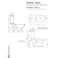 ARTCERAM HERMITAGE VASO MONOBLOCCO SCARICO  "P"  HEV004 +CASSETTA+MECCANISMO DI SCARICO ARTCERAM - 2
