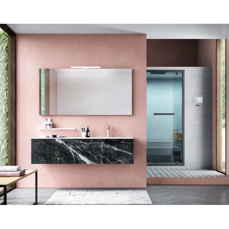 Eclipse Badezimmerschrank H200xB141,4xP50 cm Zusammensetzung ECL 01 - Hafro - Geromin