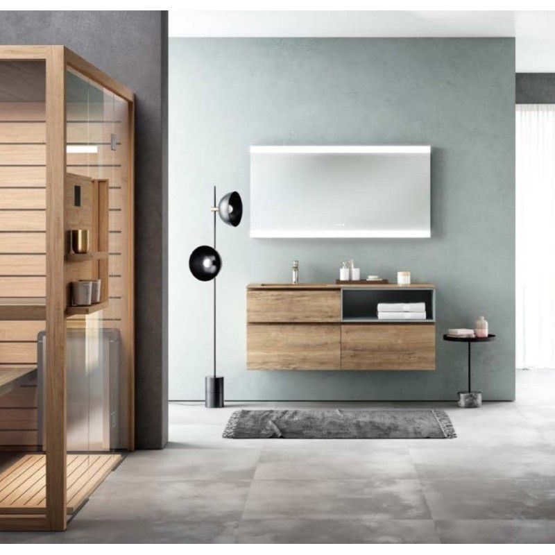 Change Bathroom cabinet H200xL140,6xP50,5 cm Composition CHA 03 - Hafro - Geromin