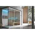 ETHOS Hammam mit integrierter Dusche + Sauna 295x120xH.215 Ecke / Wand - Hafro - Geromin