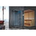 ETHOS L Hamam mit integrierter Dusche + Sauna 240 / 203x120xH.215 Corner - Hafro - Geromin