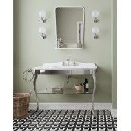 Jacqueline Céramique Console pour lavabo avec dessus en céramique et structure de support en métal chromé L109xH95,5xP58 DEVON&D