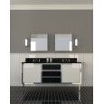 Jazz 3 Waschtischunterschrank aus lackiertem Holz 2 reinweiße Türen und tiefschwarze Schubladen L178,2xH99xT61,5 DEVON&DEVON - 1