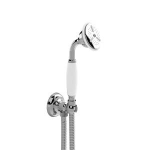 Flexible hand shower with wall hook and water connection - Chrome DEVON&DEVON - 1