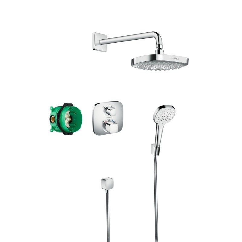 Croma Select E Système de douche encastré avec thermostat Hansgrohe Ecostat E