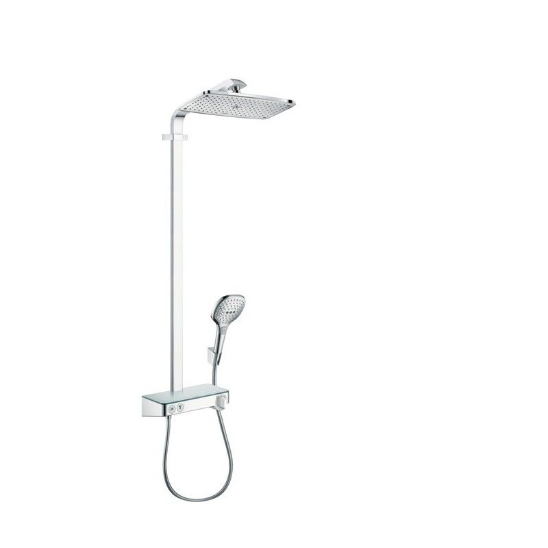 HANSGROHE RAINDANCE E Showerpipe 360 ​​​​1 jet avec tablette de douche Select 300 HANSGROHE