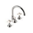 White Rose 3 Hole Basin Set with Pop Up waste and longer Spout - Chrome DEVON&DEVON - 1