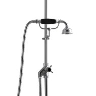 Diverter on external tube with hand shower and fork L25.5 x H12 x D11.7 - Chrome DEVON&DEVON - 1