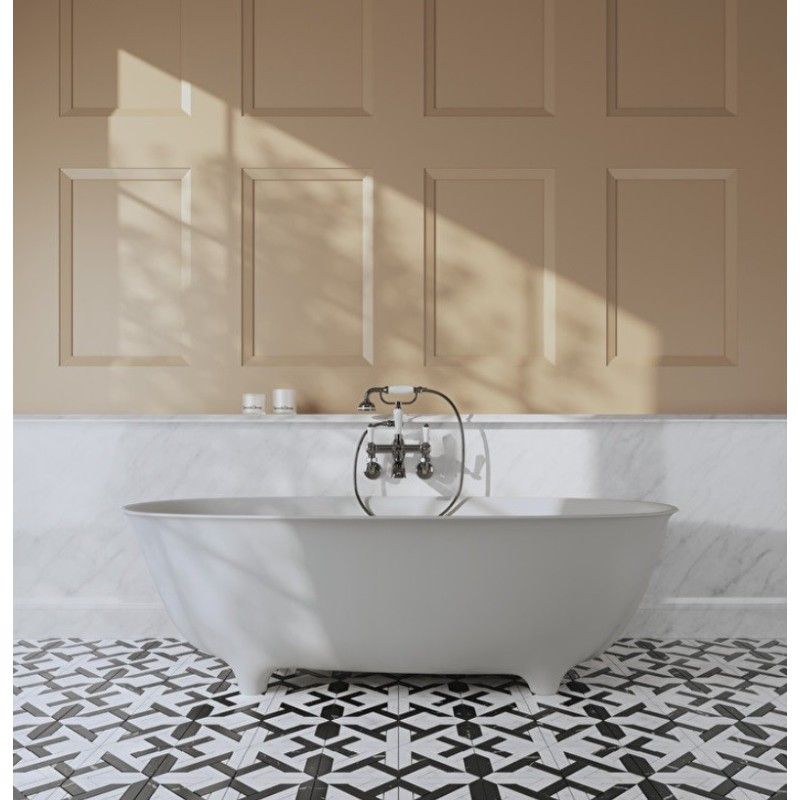 DOVE Freistehende Badewanne in White Tec Plus L170,5 x H52,8 x T84,6 DEVON&DEVON - 1