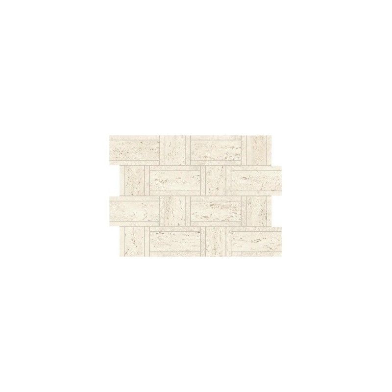 Marvel Travertine White Mosaic Basketweave 35x47 - Atlas Concorde AF9M CERAMICHE ATLAS CONCORDE - 1