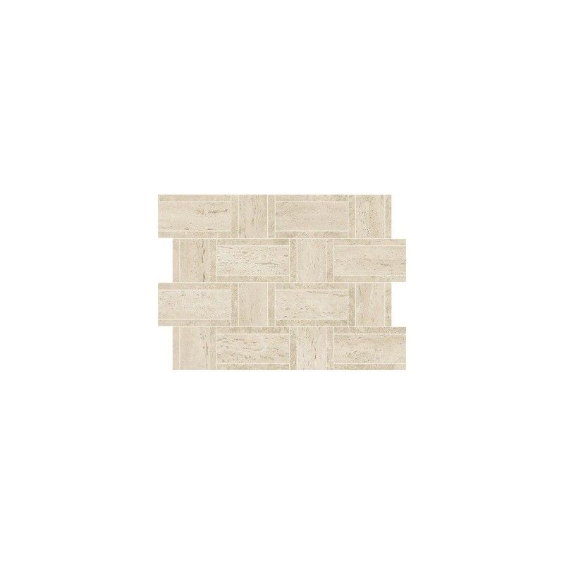 Marvel Travertine Pearl Mosaico Basketweave 35x47 - Atlas Concorde AF9O CERAMICHE ATLAS CONCORDE - 1