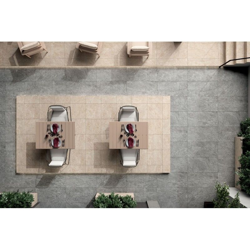 STONE BOX DOLOMIA GREY 60X60 RECTIFIÉ 20MM - Novabell SBD160R NOVABELL - 1