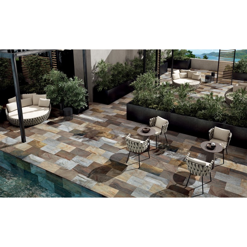 STONE BOX GIAVA MULTICOLOR RETTIFICATO ANTISLIP 30X60 - Novabell SBG11AS NOVABELL - 1