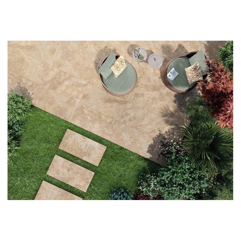 PERCORSI FRAME TRAVERTINO BEIGE 60 R11   60X60 RETTIFICATO  - CERAMICHE KEOPE  H5GJ CERAMICHE  KEOPE  - 1