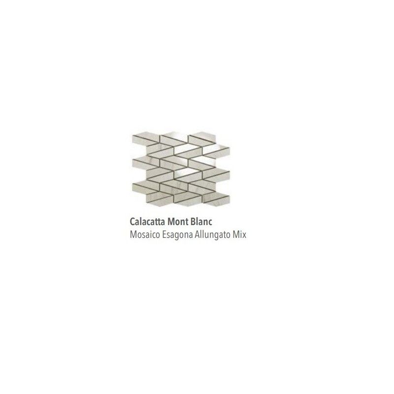 LUX EXPERIENCE CALACATTA MONT BLANC MOSAIC EASAGONO ALLUNGATO MIX 25,5X29,5 - ITALGRANITI MW05MESAM ITALGRANITI GROUP - 1