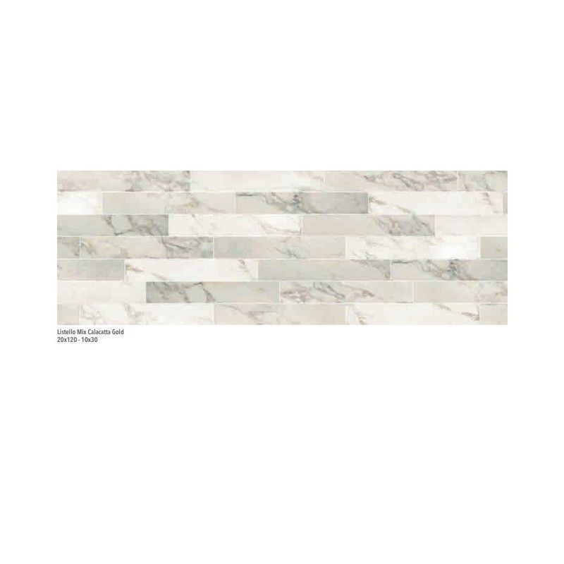 MARBLE EXPERIENCE CALACATTA GOLD LIST.MIX SQ. 120X20 - ITALGRANITI MB02EAM ITALGRANITI GROUP - 1