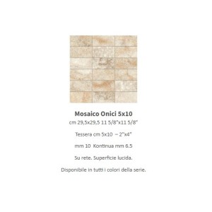 ONICI MOSAICO ONICE QUARZO LUCIDO 5X10 30x30 - CASALGRANDE PADANA 11705008 CASALGRANDE PADANA - 1