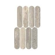 MYSTONE TRAVERTINO SILVER MOSAICO OVALE LUX 20X36,5 cm - Marazzi M9PK