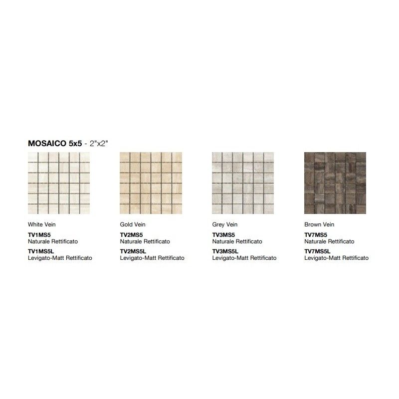 TOUCHSTONE GOLD VEIN MOSAIQUE 5X5 SQ. - COEM 0TV2MS5
