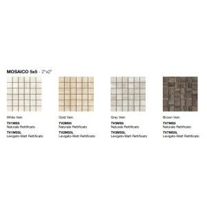 TOUCHSTONE GOLD VEIN MOSAICO 5X5 LEVIGATO MATT RETTIFICATO - COEM TV2MS5L