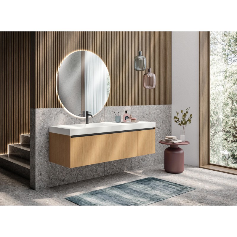 Tricot 04 Bathroom Cabinet 932 Satin Oak Gold GbGroup GB GROUP - 2