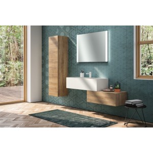 Cubik 01 Bathroom Cabinet 254 Slavonian Oak GbGroup GB GROUP - 1