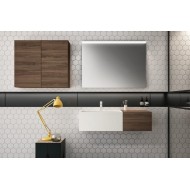 Cubik 02 Bathroom Cabinet 256 Noce Savoia GbGroup GB GROUP - 1