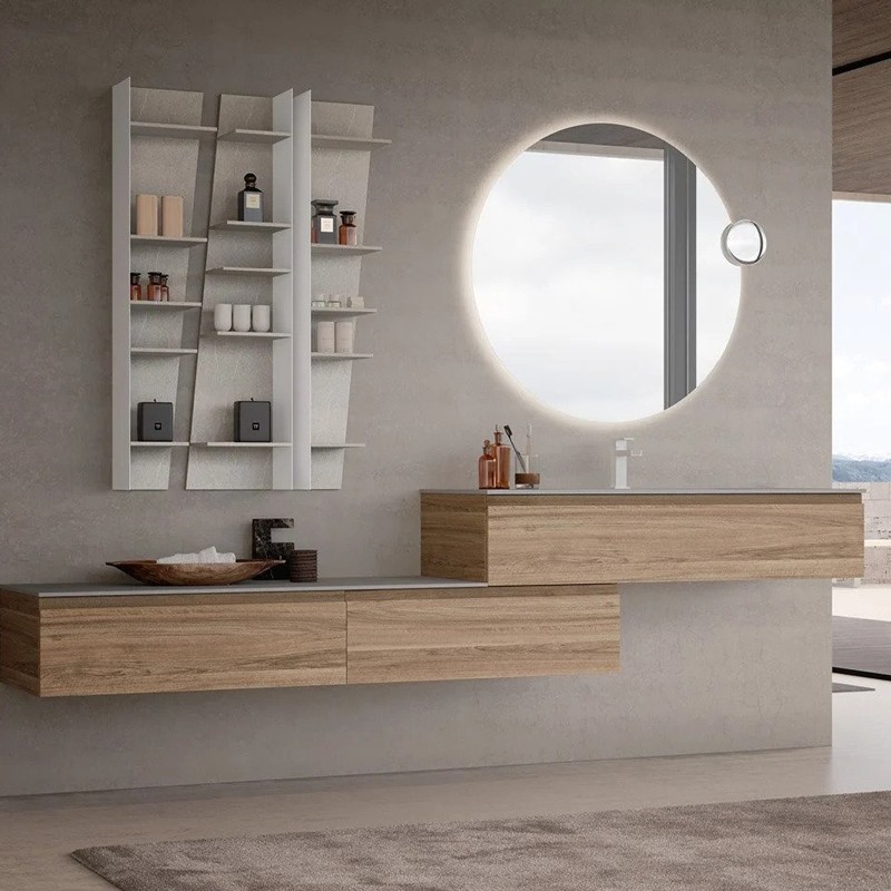 Armoire de toilette Composition JEY 120cm Nobilitato Noce Tavola Antico chiaro - AZZURRA  Arredobagno AZZURRA GROUP - 2