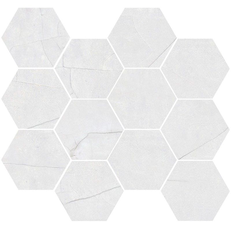 CRACKED WHITE NAT MOSAIK HEX 30X28 - CERAMICAS APARICI APARICI CERAMICA - 1
