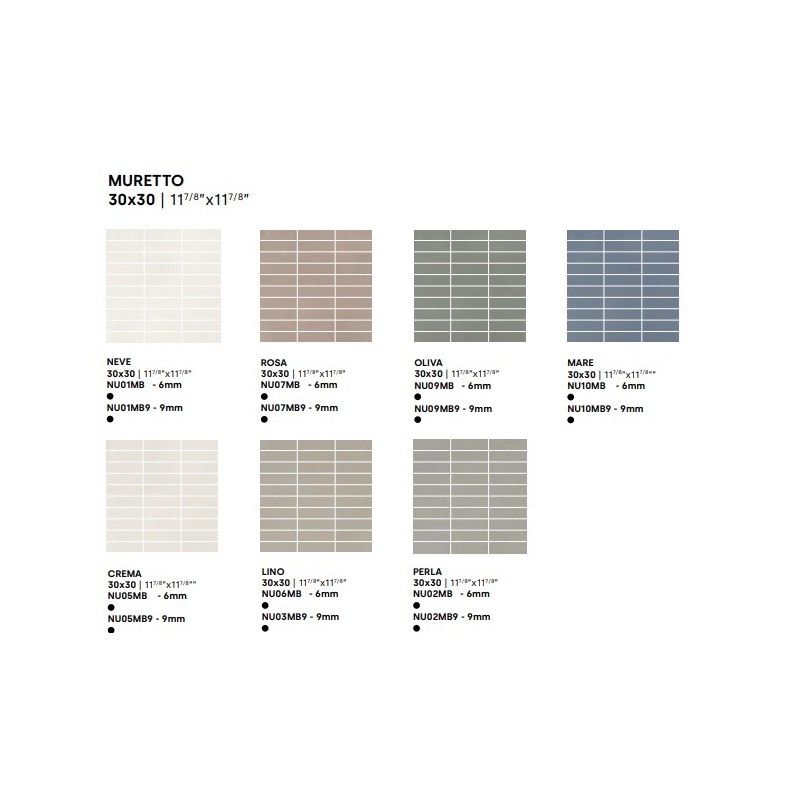 DECORA ROSA BRICK 6MM  30X30 - IMPRONTA NU07MB IMPRONTA - 1