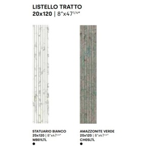 MARMI DI IMPRONTA AMAZZONITE VERDE LISTELLO TRATTO LAPPED 6MM 120X20- IMPRONTA CH05LTL IMPRONTA - 1