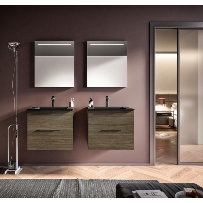 Uniq 05 Meuble de Salle de Bain 967 Chêne Café GbGroup