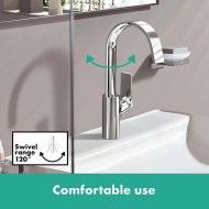 VIVENIS Mitigeur lavabo 210 avec bec orientable et tirette Hansgrohe HANSGROHE - 1