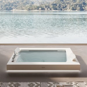 Aura Plus Corian Bain a remous 185x155 h66cm Jacuzzi