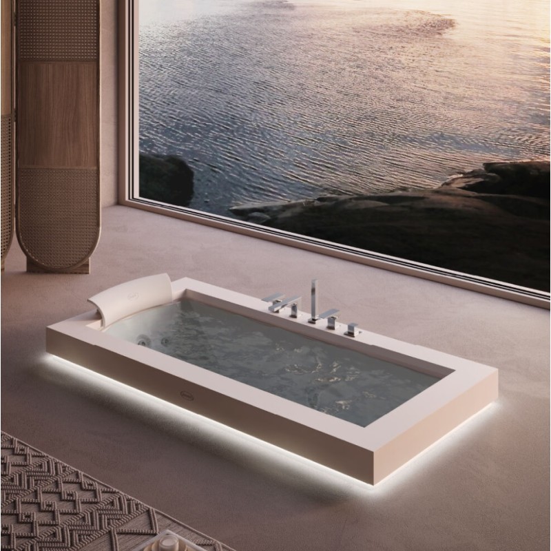 Aura Uno Corian Whirlpool 185x95 h66cm SX Jacuzzi