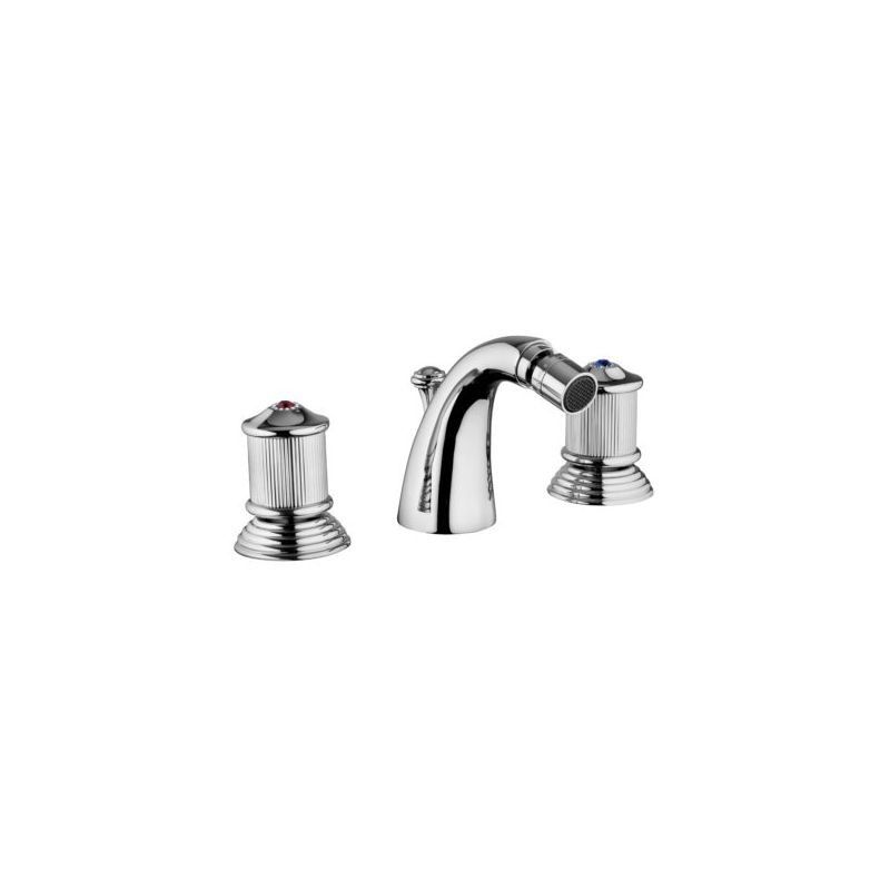 IMPERO Bidet mixer 3 holes with spout with pop-up waste 1.1/4" Chrome  Bongio 06503 BONGIO RUBINETTERIE  - 1