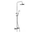 SHOWER COLUMN Wall-mounted thermostatic shower column, diverter, Ø200 shower head, 1,5m flexible hose and GESSI hand shower GESS