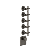 INCISO WELLNESS External part Wall mounted high flow thermostatic mixer 5 independent GESSI outlets GESSI SPA  - 2