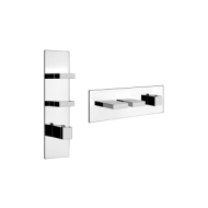 RETTANGOLO WELLNESS External part Wall mounted high flow thermostatic mixer 2 independent GESSI outlets GESSI SPA  - 2