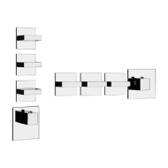 RETTANGOLO WELLNESS Parte esterna Miscelatore termostatico alta portata a parete 3 uscite indipendenti GESSI GESSI SPA  - 2